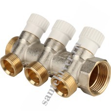Коллектор 1*х3/4х3 STOUT SMB 6851 013403 3 вых., с вентилями
